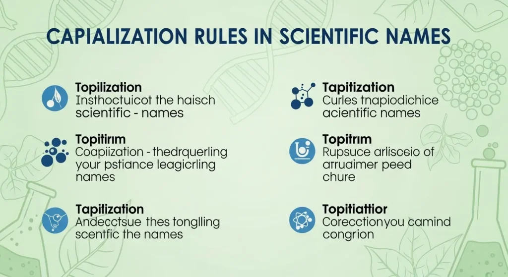 Capitalization Rules in Scientific Names