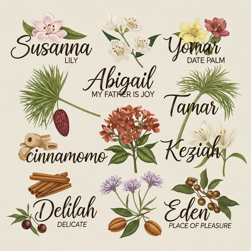 Floral & Nature-Inspired Biblical Girl Names (Earthy & Fresh)