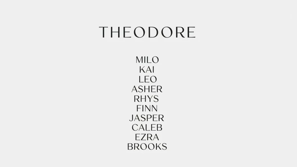 Modern Middle Names for Theodore 
