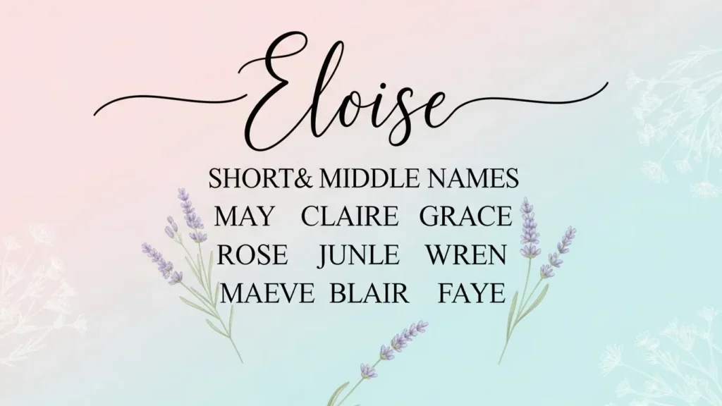 Short & Sweet Middle Names for Eloise