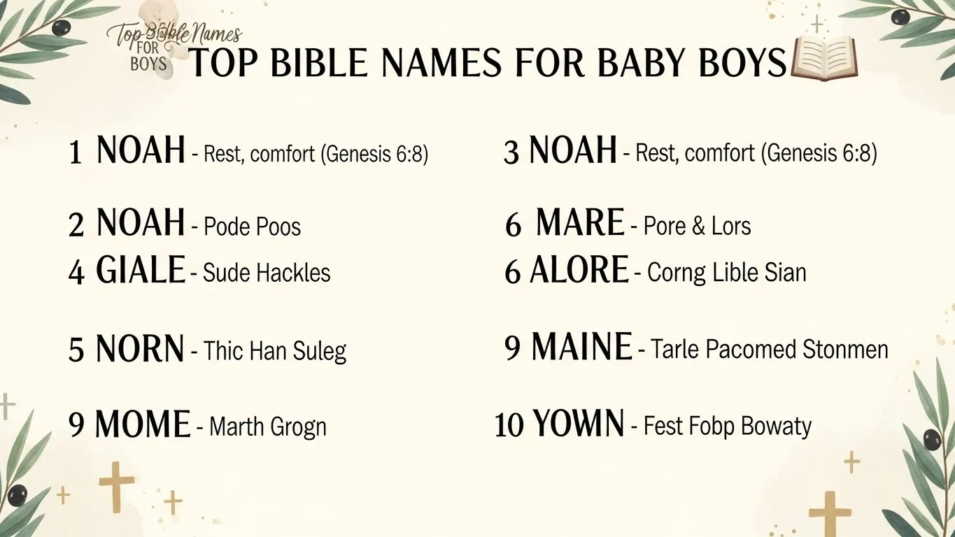 Top Bible Names for Baby Boys