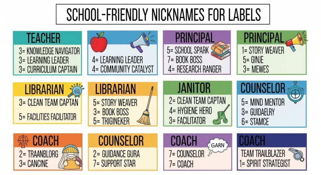 School-Friendly Nicknames for Labels