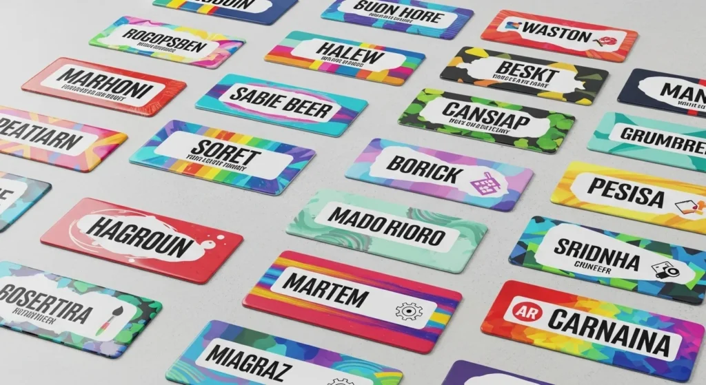 Colorful Name Badges