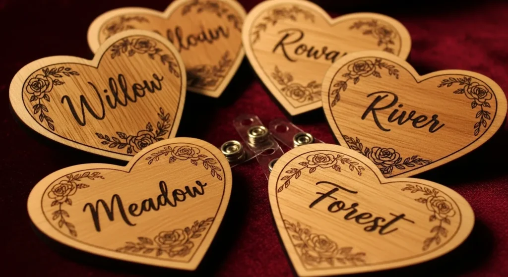 Romantic Name Badges