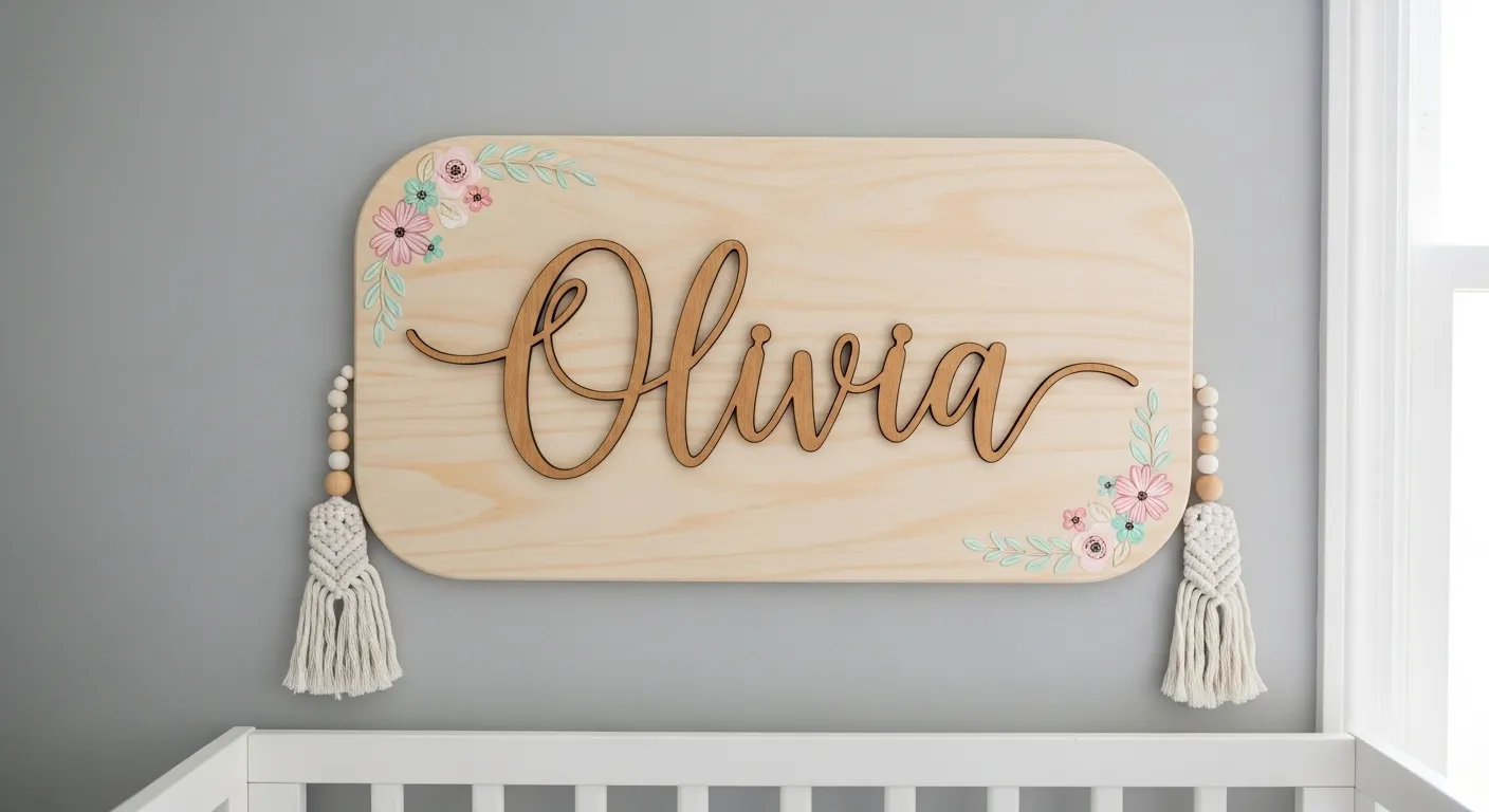 Top Name Sign for Nursery
